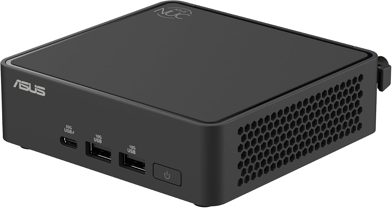 ASUS NUC 15 Pro Slim Full System Mini PC with Intel Series 2 Core 5 210H, 16GB DDR5 RAM, 512GB PCIe G4x4 NVMe SSD, Thunderbolt™ 4, WiFi 7 & Bluetooth 5.4, Toolless Chassis Access, VESA Mount Included
