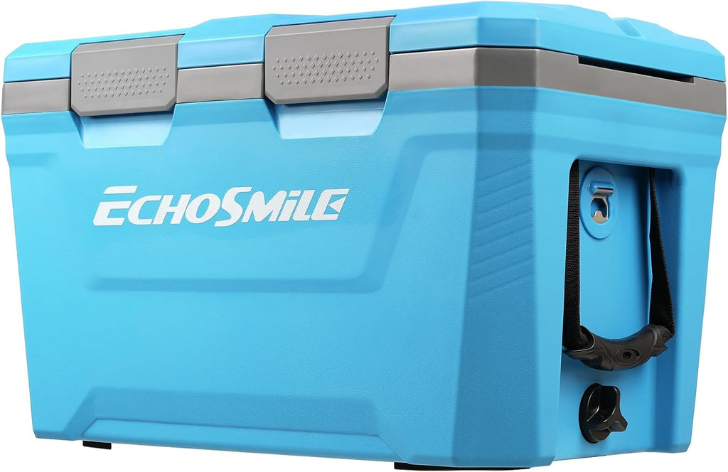 EchoSmile 35 Quart Cooler, Ultra-Light Hard Coolers, Outdoor Insulated Ice Chest Box for Camping, Drink, Beach, Fishing and Boating