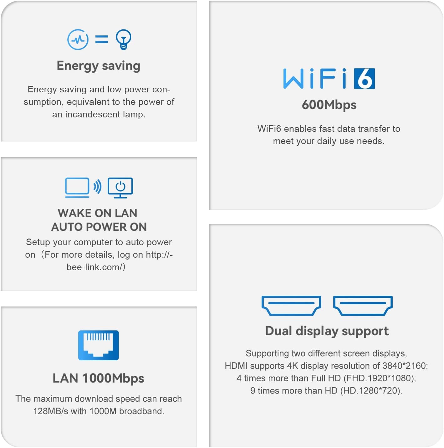 Beelink Mini S12 Pro Mini PC, Intel 12th Gen N100 (4C/4T, up to 3.4GHz), 16GB DDR4, 500GB SSD, Desktop Computer Support Dual HDMI 4K@60Hz, WiFi 6, BT5.2, NAS, Low Power