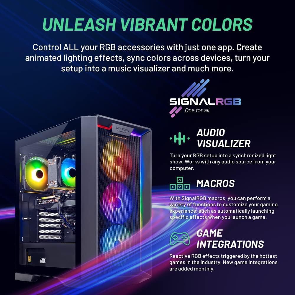 Skytech Gaming Nebula Gaming PC, Intel i5 14400F 2.5GHz, NVIDIA RTX 5060 Ti 8GB VRAM, 1TB NVMe SSD, 16GB DDR5 RAM 5200, 650W Gold PSU, Wi-Fi, Win 11, Desktop
