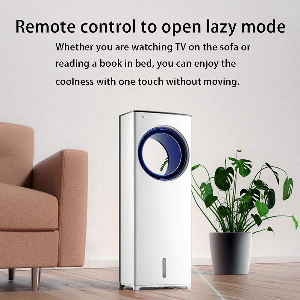 Air Cooler for Home Office Evaporative Coolers Cooling Fans Evaporative Cooler Portable Bladeless Air Cooler Electric Fan Humidifier with Remote Control 3 Modes Air Conditioner for Home of (Remote