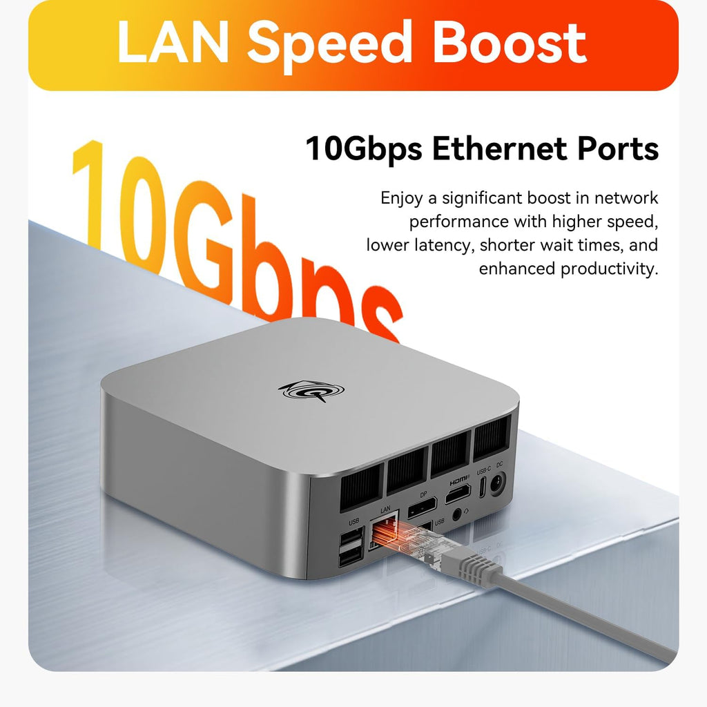 Beelink SER9 MAX Mini PC, AMD Ryzen R7 260 64GB RAM + 1TB NVMe M.2 SSD Mini Desktop Computer, 2.5G LAN/ WiFi6/ BT5.2, Mini Computer Support HDMI+DP+USB4 Triple Display, Win 11 pro System