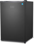 BLACK+DECKER 2.5 Cu. Ft. Compact Refrigerator, ENERGY STAR Certified, Single Door Mini Fridge with Chiller Compartment, Personal Fridge for Home or Dorm Room, R600a Refrigerant, BCRK25B, Black