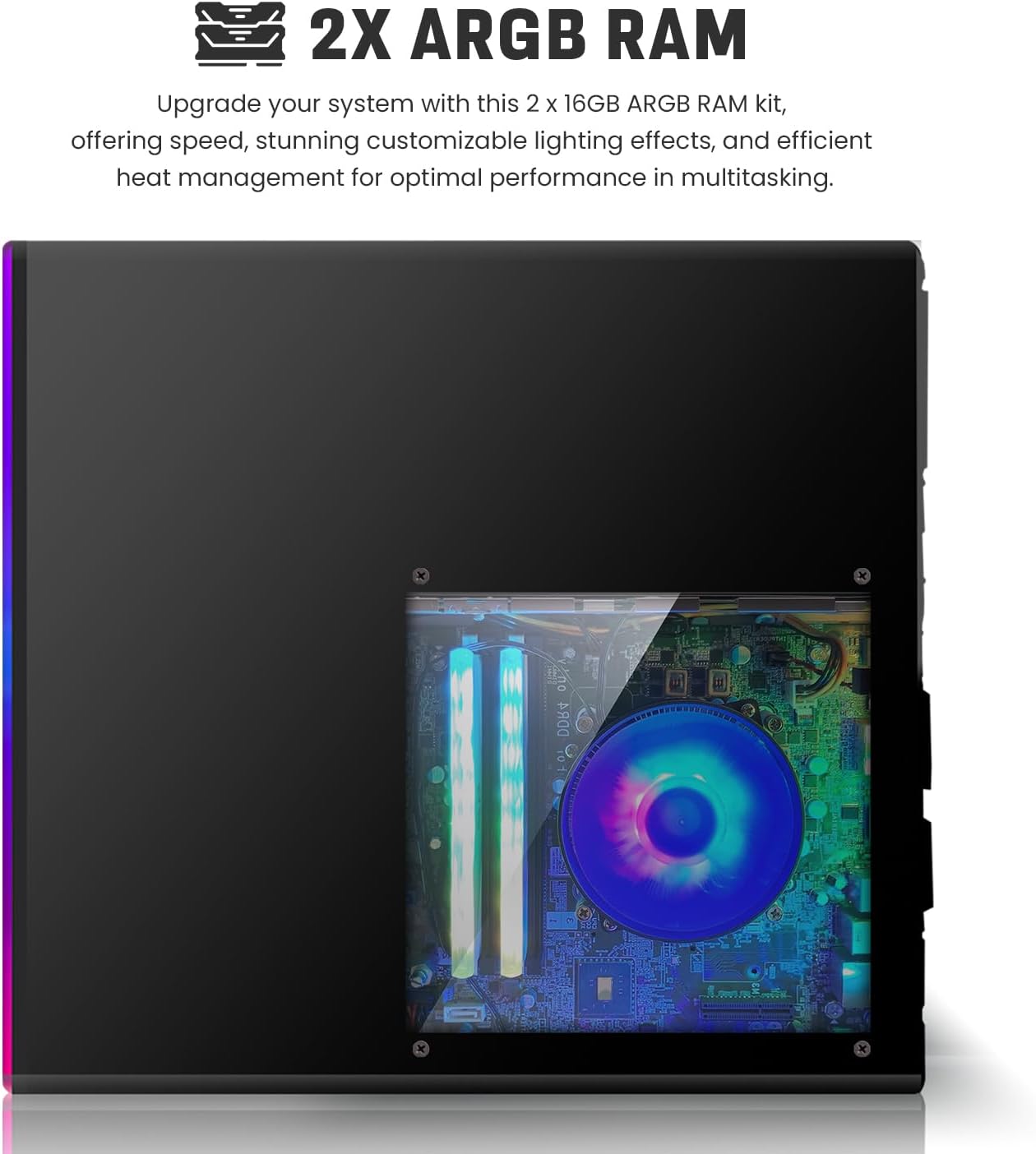 Hp Desktop Computer PC – Intel Core i5, 16GB ARGB RAM, 256GB SSD, 27 Inch Curved Monitor, RGB Keyboard with AI Copilot Key and Mouse, RGB Soundbar, Windows 11(Renewed)
