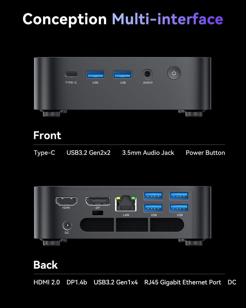 ACEMAGIC K1 Mini PC, AMD Ryzen R2544 28W Processor, 16GB DDR4 RAM 512GB M.2 SSD (Beat 3300U/N150/N97) Mini Computers 11 Pro, HDMI+DP1.4 Dual 4K UHD, Gigabit Ethernet Mini Desktop PC