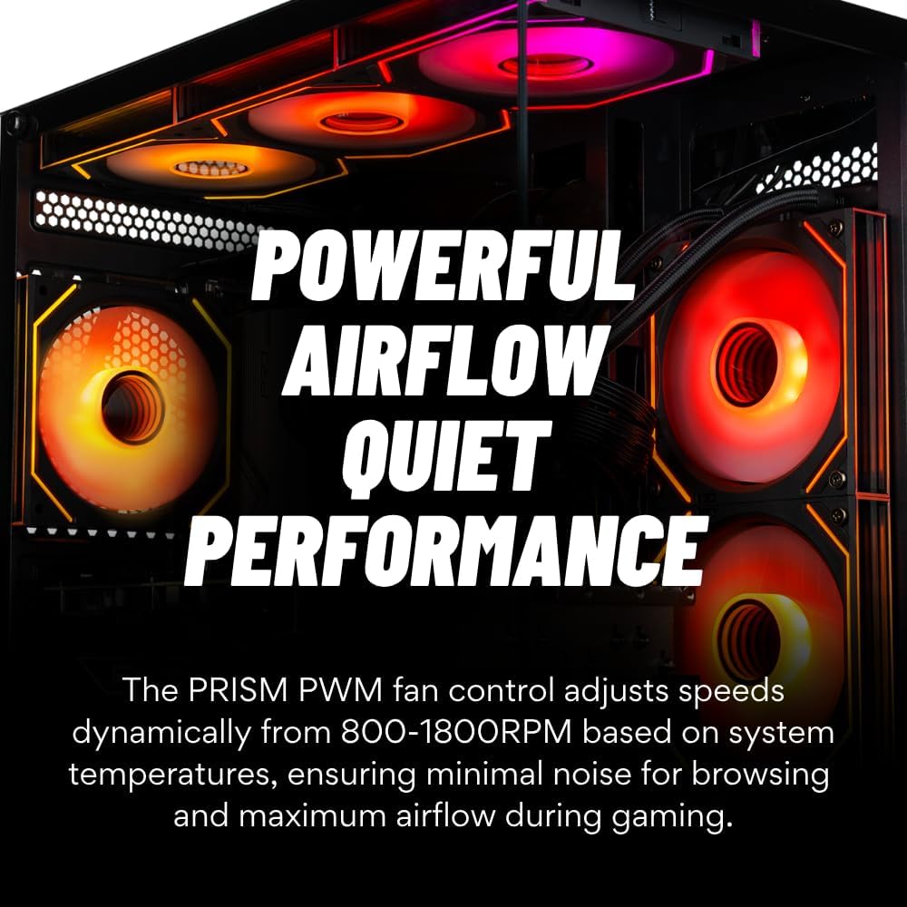 Panorama RTX 5080, 20-Core Ultra 7 265KF, 64GB DDR5 RAM, 2TB NVMe SSD, Liquid Cooled Gaming Desktop PC w/Windows 11 Pro, 3-Year Warranty, RGB Keyboard+Mouse, Internal Wi-Fi 6E, RJ45, 3X DP & HDMI