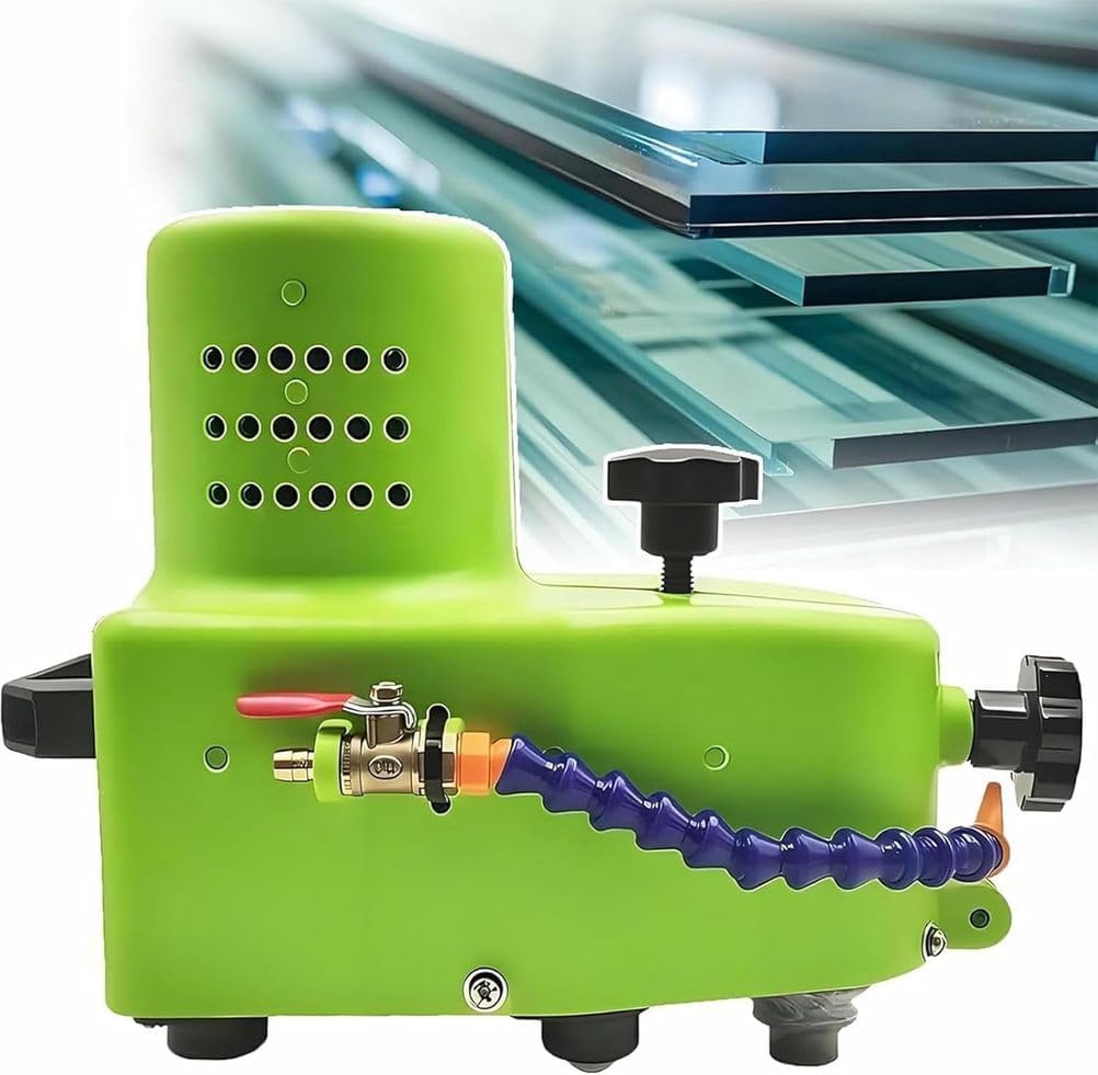 800W Small Glass Edging Machine with Diamond Wheel Portable Electric Polisher for Beveling and Polishing Glass