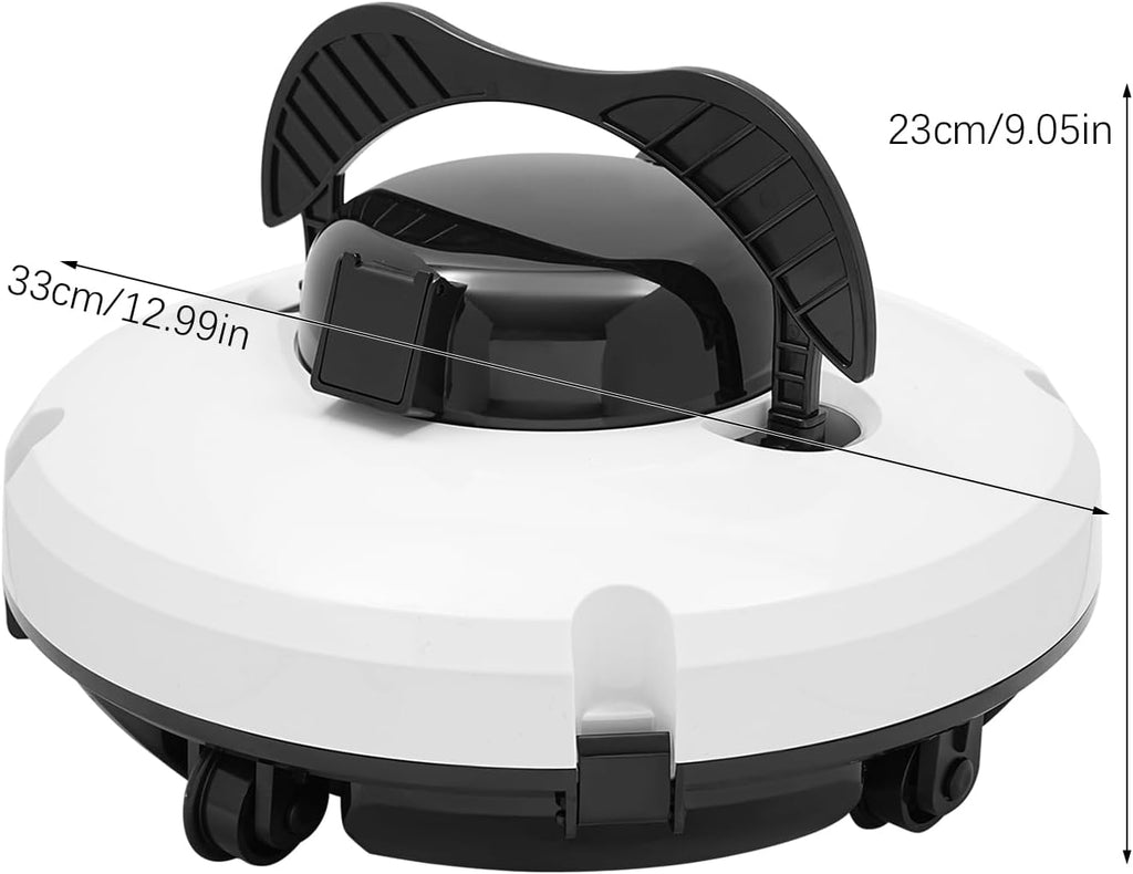 Automatic Robotic Pool Vacuum Cleaner, 120-Min Runtime Cordless Cleaning Robot Rechargeable Underwater Floor Cleaner Smart Pool Sweeper for Above-Ground & In-Ground Pools up to 1076.4ft² Flat Bottom