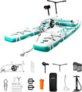 Spatium SUP Water Bike - Inflatable Pedal Boat for One Person - Fishing Kayak & Paddle Board - The Fun of Water & Fishing + Mat