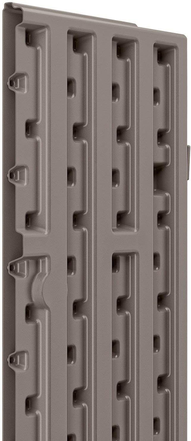 Suncast 3 Pack 9 Cu. Ft. Base Storage Cabinet, Resin Garage Organizer, Platinum Metallic/Slate