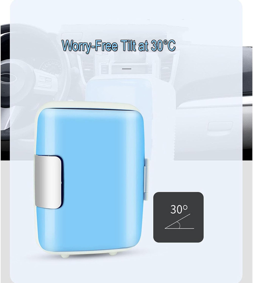 Car Cooling and Heating Box, 4L Mini Car Refrigerator for Home, Car Portable Car Fridge 12V/220V Electric Coolers for Food, Drinks, Skincare, Beauty, Makeup, Camping,Pink