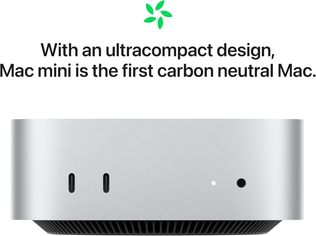 Apple 2024 Mac mini Desktop Computer with M4 chip with 10‑core CPU and 10‑core GPU: Built for Apple Intelligence, 16GB Unified Memory, 256GB SSD Storage, Gigabit Ethernet. Works with iPhone/iPad