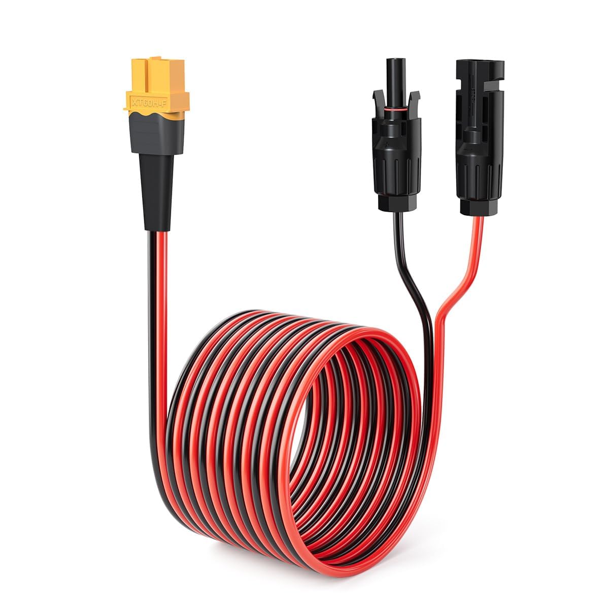 ELFCULB 10AWG 75FT XT60 Solar Cable 2 10 25 35 50 75 100FT XT60 Extension Cable Solar Panel Connector to XT60 Connector for Portable Power Station (75FT)