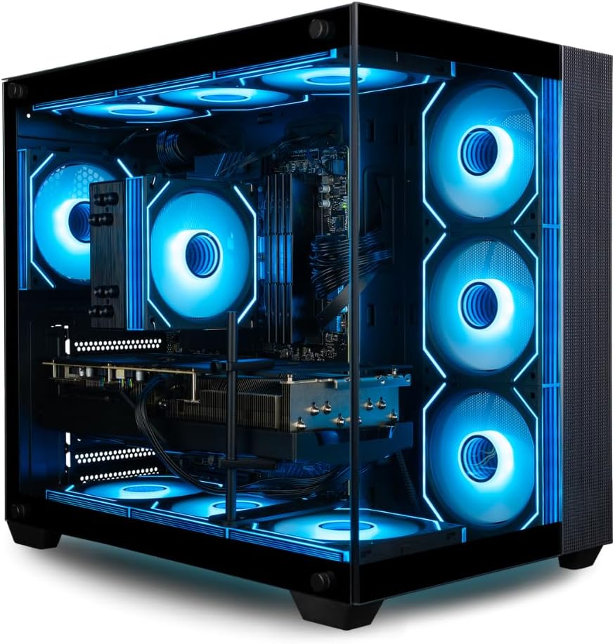 Panorama XL RX 9070 XT, AMD Ryzen 7 9800X3D, 32GB DDR5 RAM, 2TB NVMe Gen4 SSD, HDMI, RJ45, Windows 11 Pro, 3 Year Warranty, RGB Gamer Keyboard+Mouse, WiFi 7 + BT 5.4, HDMI, Prebuilt Gaming Desktop PC
