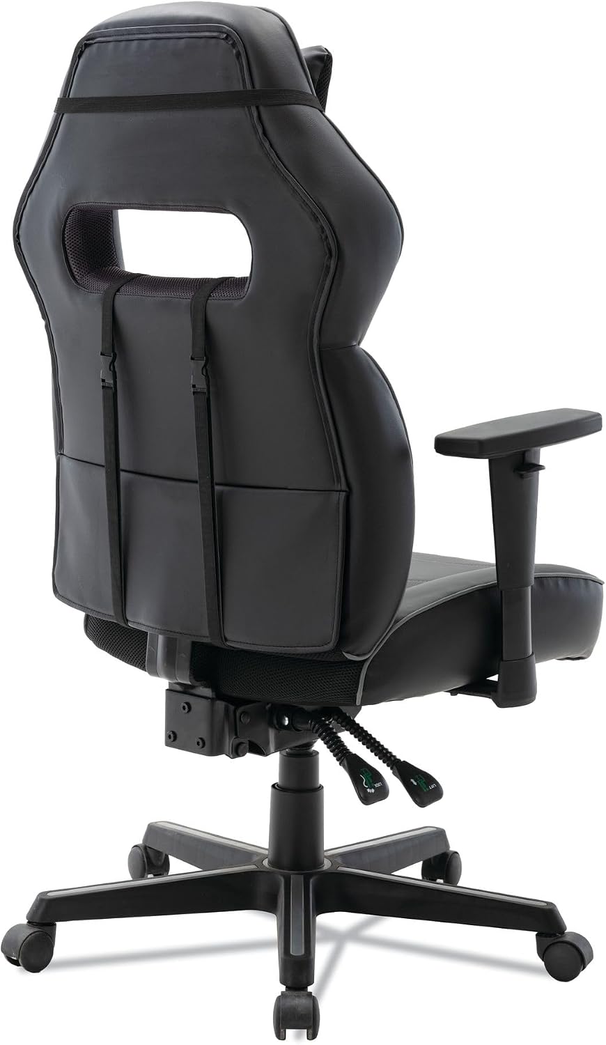 Alera Racing Style Ergonomic Gaming Chair, Supports 275 Lb, 15.91' to 19.8' Seat Height, Black/Gray Trim Seat/Back, Black/Gray Base