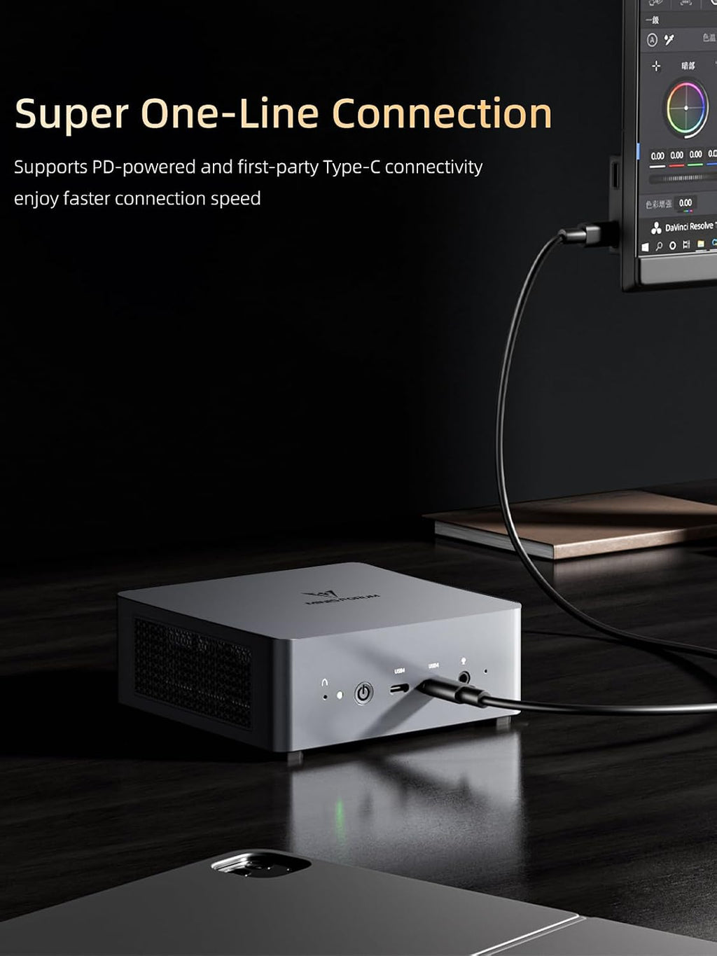 MINISFORUM Venus UM790 Pro Mini PC AMD Ryzen 9 7940HS up to 5.2 GHz 32 GB DDR5 512GB SSD with AMD Radeon 780M, 4X USB3.2, 2X USB4, 2xHDMI 2.1, 2X PCIe4.0, Wi-Fi 6E/BT5.3, RJ45 2.5 G