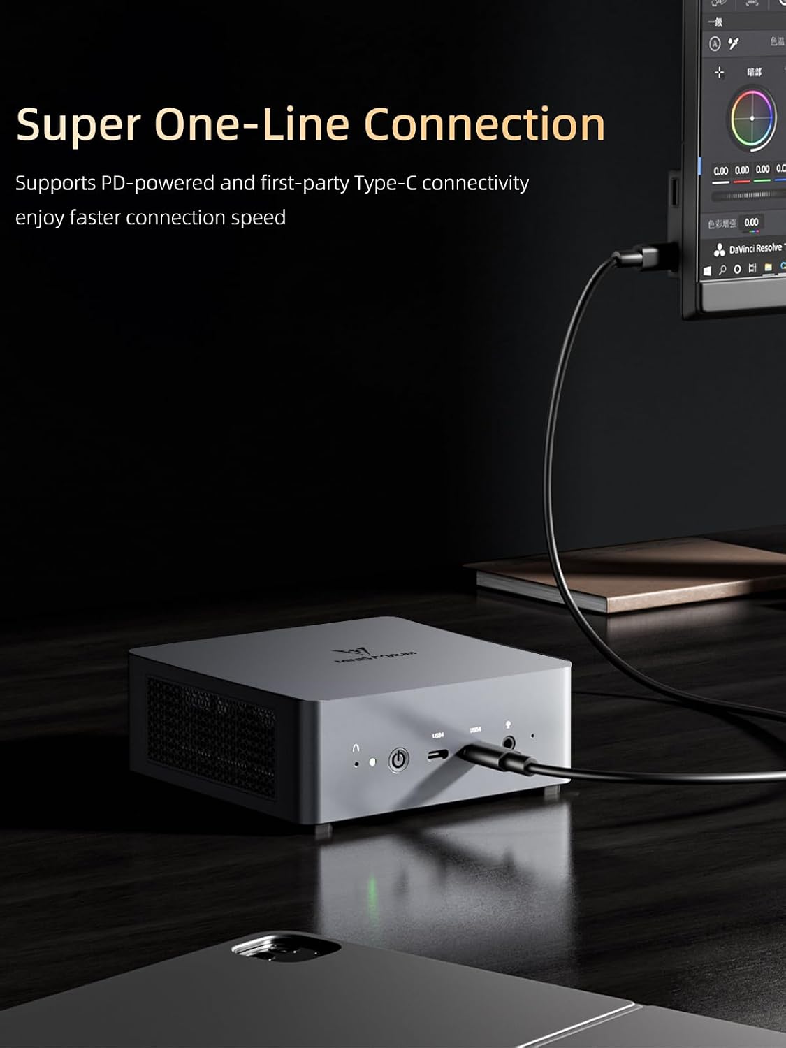 MINISFORUM Venus UM790 Pro Mini PC AMD Ryzen 9 7940HS up to 5.2 GHz 32 GB DDR5 512GB SSD with AMD Radeon 780M, 4X USB3.2, 2X USB4, 2xHDMI 2.1, 2X PCIe4.0, Wi-Fi 6E/BT5.3, RJ45 2.5 G
