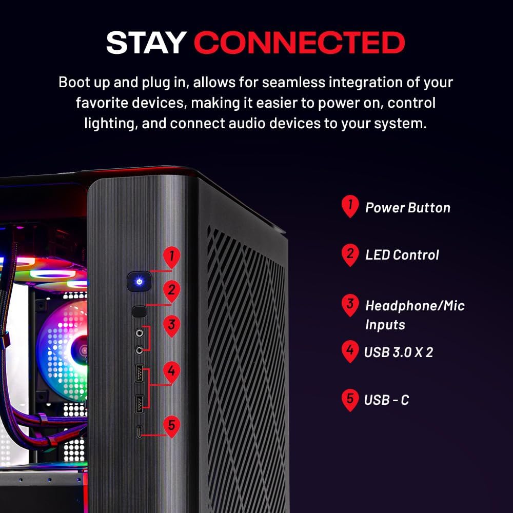 Skytech Gaming King 95 Gaming PC, AMD Ryzen 7 9800X3D 4.7GHz, NVIDIA RTX 5070 Ti 16GB VRAM, 1TB Gen4 NVMe SSD, 24GB DDR5 RAM 6000, 850W Gold ATX 3 PSU, 360 ARGB AIO, WI-FI 5, Windows 11, Desktop