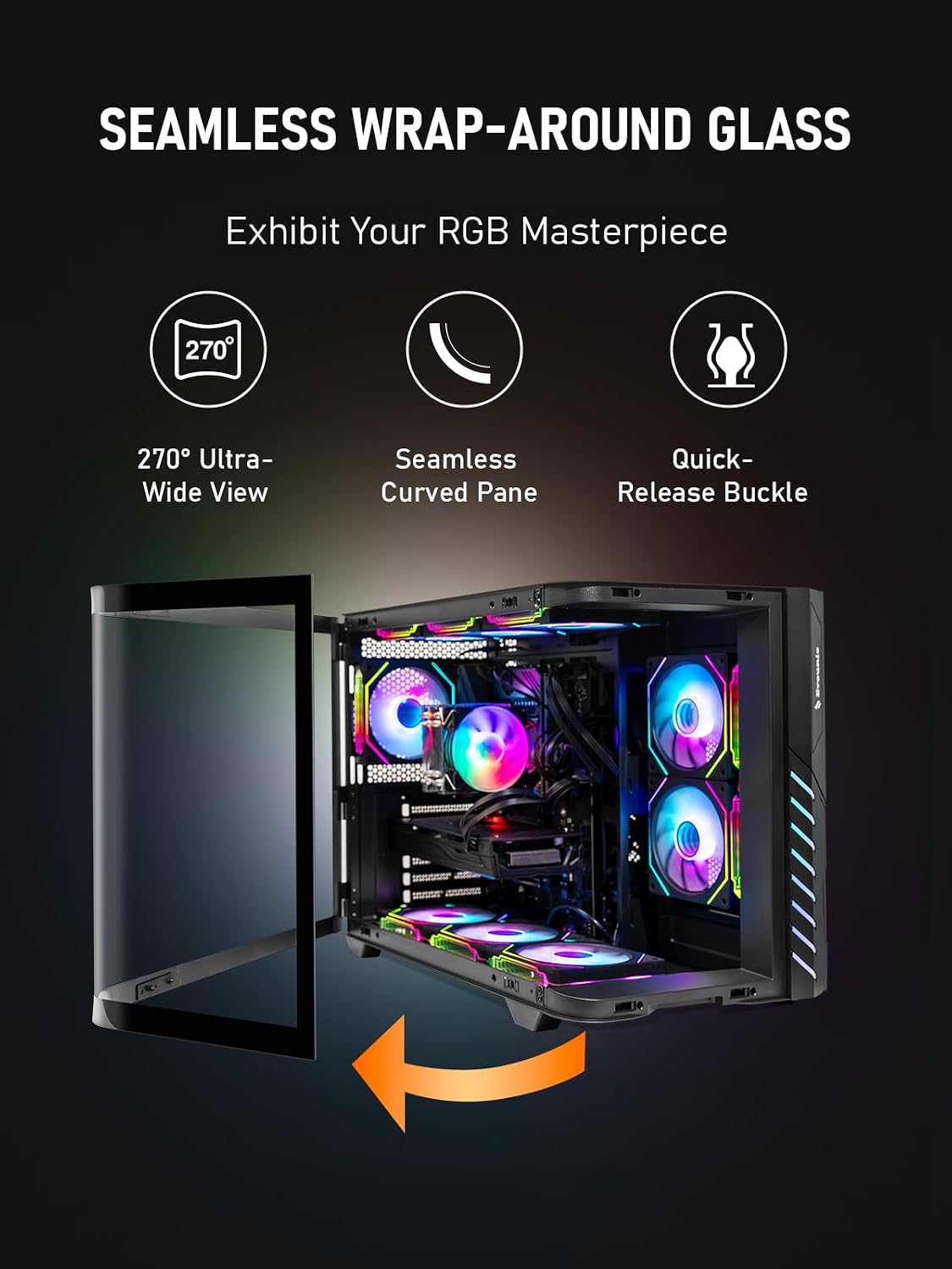 Gaming PC Desktop – i7-10700KF 5.1GHz, GTX1080 Ti 11GB DDR5X, 16GB DDR4 RAM, 1TB SSD, WiFi6 BT5.4, Windows 11 Pro, ARGB Fans x9 High-FPS