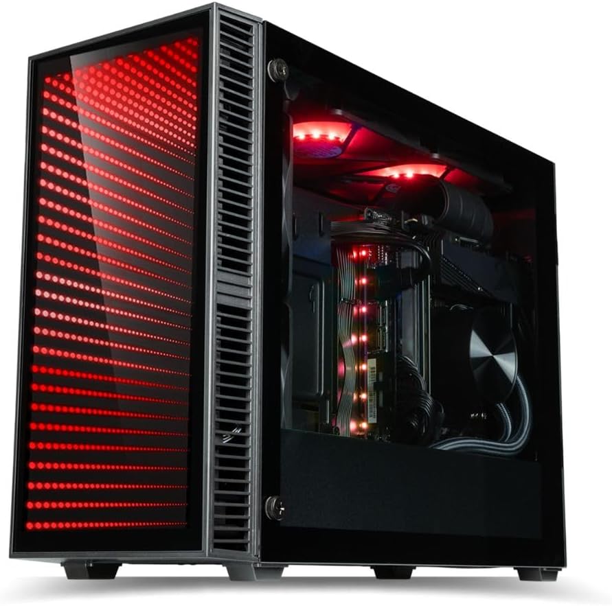 Empowered PC Continuum Mini Gaming Desktop - NVD GeForce RTX 5060 Ti 8GB, AMD 8-Core Ryzen 7 5700X Processor, 32GB RAM, 2TB NVMe SSD, WiFi, Windows 11 Pro - Tiny Liquid Cooled RGB Gamer Computer
