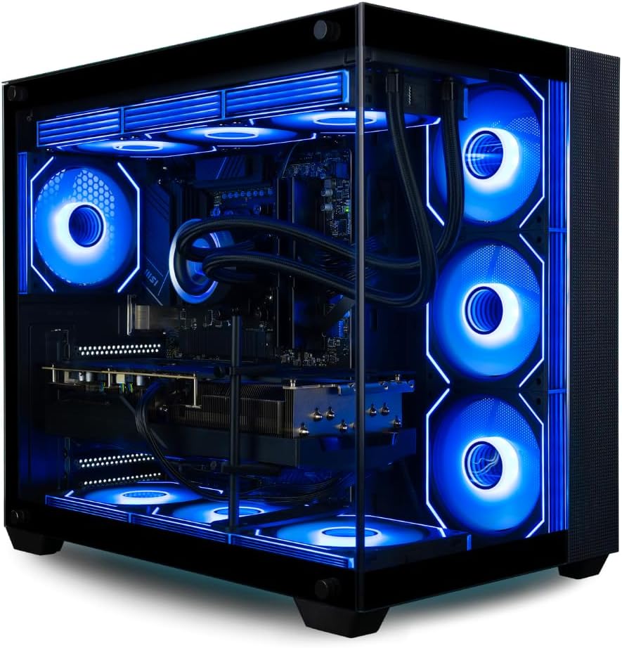 Panorama XL RX 9070 XT, AMD Ryzen 9 9900X, 32GB DDR5 RAM, 2TB NVMe Gen4 SSD, HDMI, WaterCooled, RJ45, Windows 11 Pro, 3 Year Warranty, RGB Keyboard+Mouse, WiFi 7+BT, HDMI, Prebuilt Gaming Desktop PC