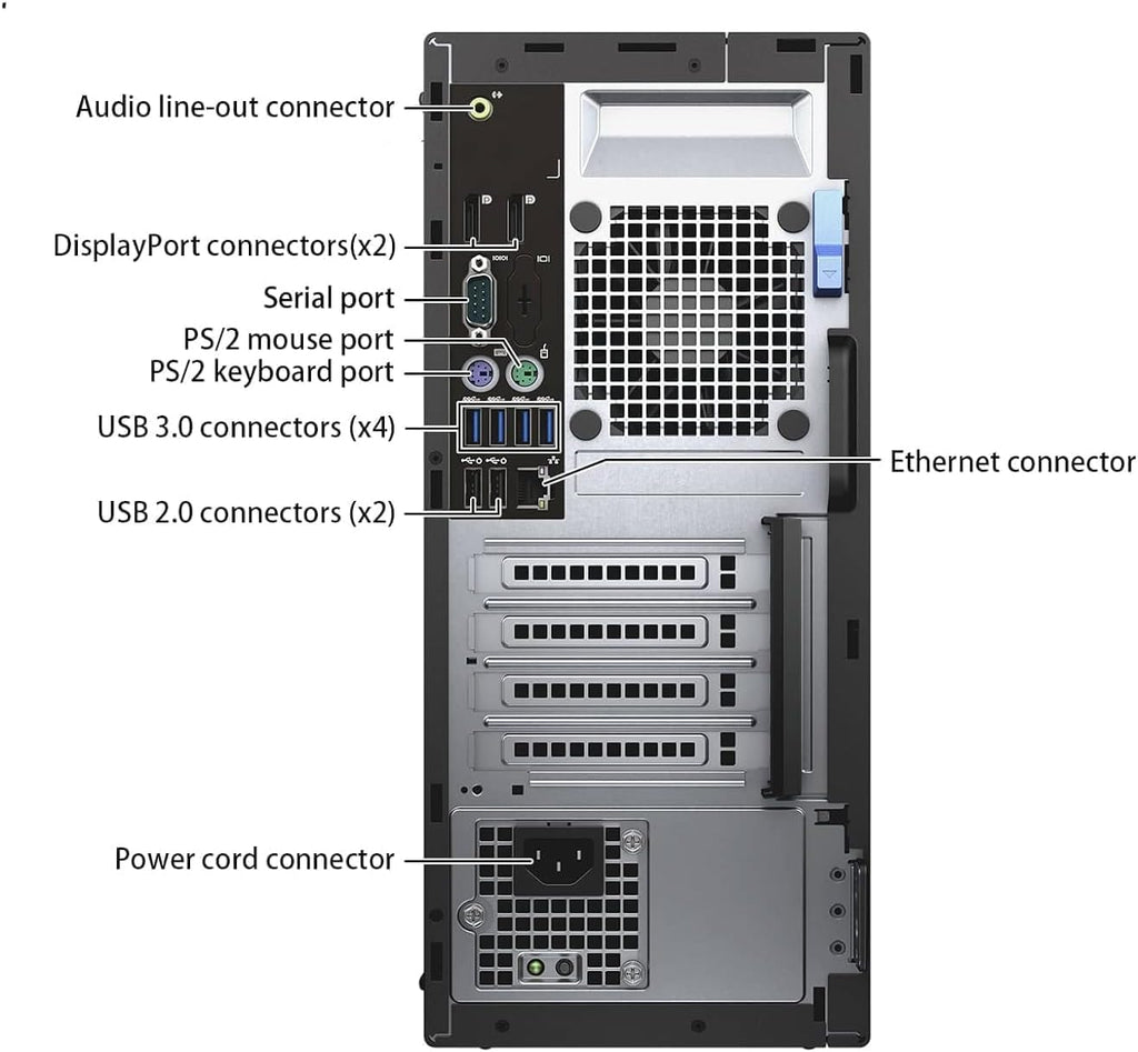 Dell OptiPlex 7040 Mini Tower Desktop PC, Windows 11 Pro, Core i7-6700, 8GB RAM, 256GB SSD, Keyboard & Mouse (Renewed)