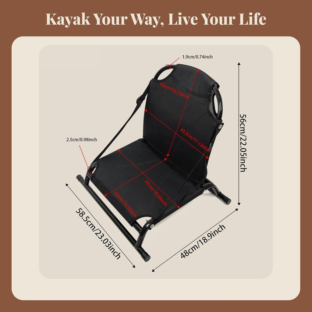 Colaxi Kayak Seat with Backrest Support Versatile Replacement Portable Foldable Fishing Seat