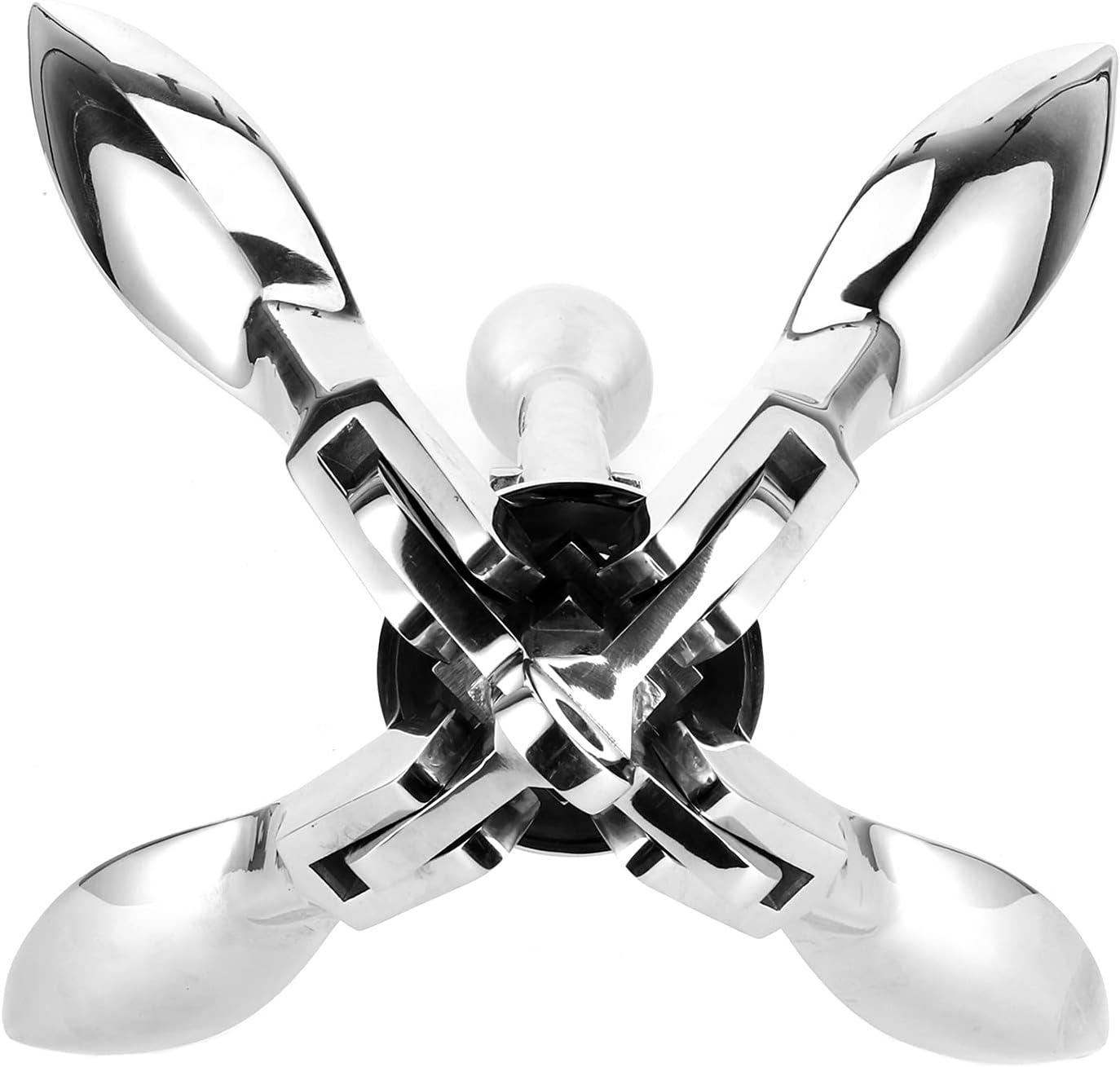 Kayak Anchor, Paddleboard Anchor 8.8lb Grapnels Hardware 316 Stainless Steel Boat Anchor Kit for Marine Yacht Fishing Boat