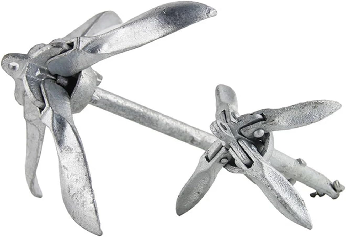 Folding Anchor, 6KG Anchor Yacht Fittings Hot Dip Galvanized Hardware Marine Folding,for Small Boats Canoe Paddle Boards
