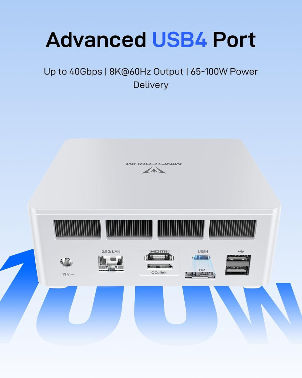 MINISFORUM UM880 Plus Mini PC AMD Ryzen 7 8845HS Desktop Computer Barebone Version Without RAM/SSD/OS, HDMI/DP/USB4 8K@60Hz Output, 2.5G RJ45 Port, Oculink Port, 4xUSB Port Radeon 780M Micro Computer