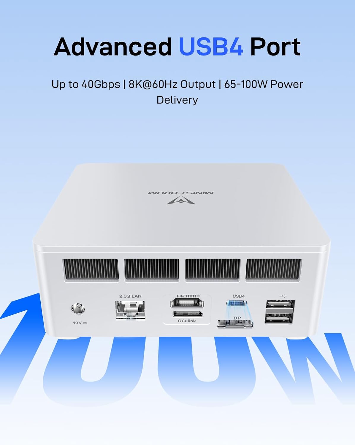 MINISFORUM UM880 Plus Mini PC AMD Ryzen 7 8845HS Desktop Computer Barebone Version Without RAM/SSD/OS, HDMI/DP/USB4 8K@60Hz Output, 2.5G RJ45 Port, Oculink Port, 4xUSB Port Radeon 780M Micro Computer