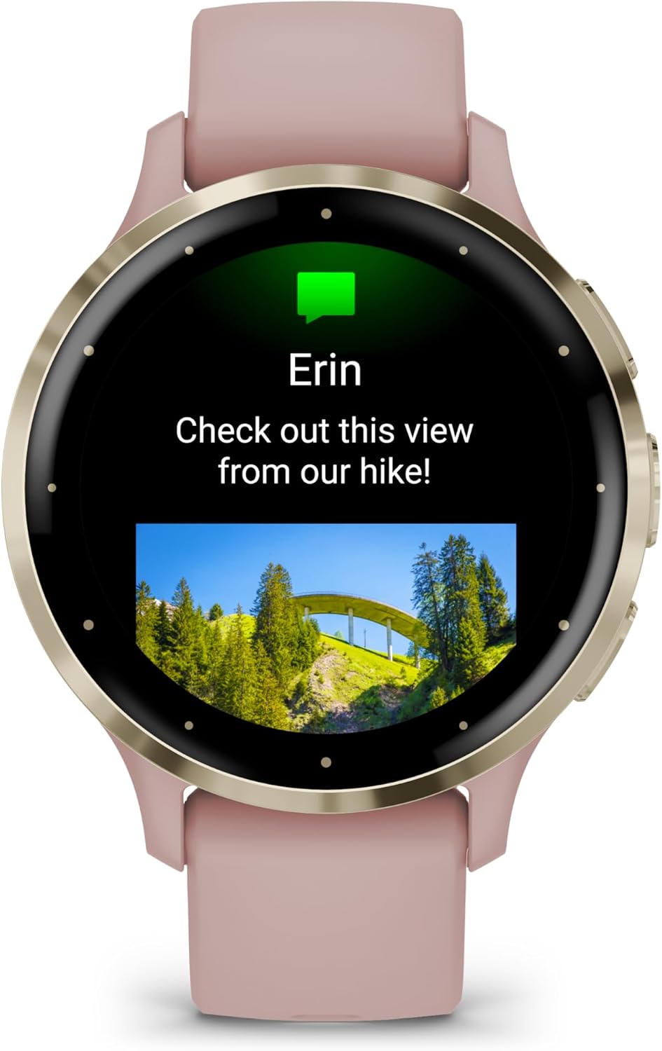 Garmin Venu 3S Advanced Fitness and Health Tracker Smart Watch Soft Gold Stainless Steel Bezel with Dust Rose Case 41MM Silicone and 1.2 Inch AMOLED Touch Screen Display