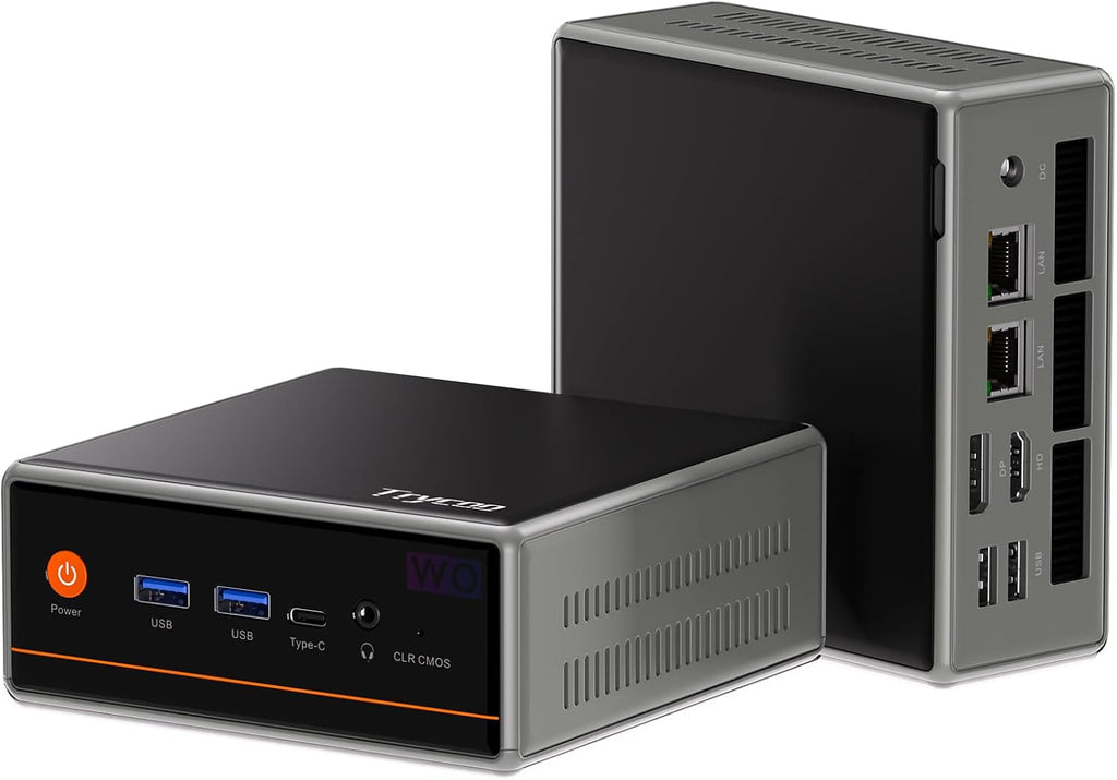 Trycoo Mini PC Gaming, Ryzen 5 5600H 16GB DDR4 RAM/512GB SSD (Beats 5700U/7430U),Micro pc Mini Desktop Computer,Type-C/HDMI/DP/HD,Triple 4K Display,WiFi6/BT5.2/USB3.2 for Home Business