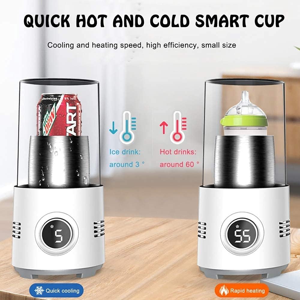 Electric cooler Electric Cooling Mug Smart Beverage Cooler Cup 2 in 1 Heating And Cooling Cup Fast Cooler Electric Cooling Mug Cup for Beer Beverage Can Coffee