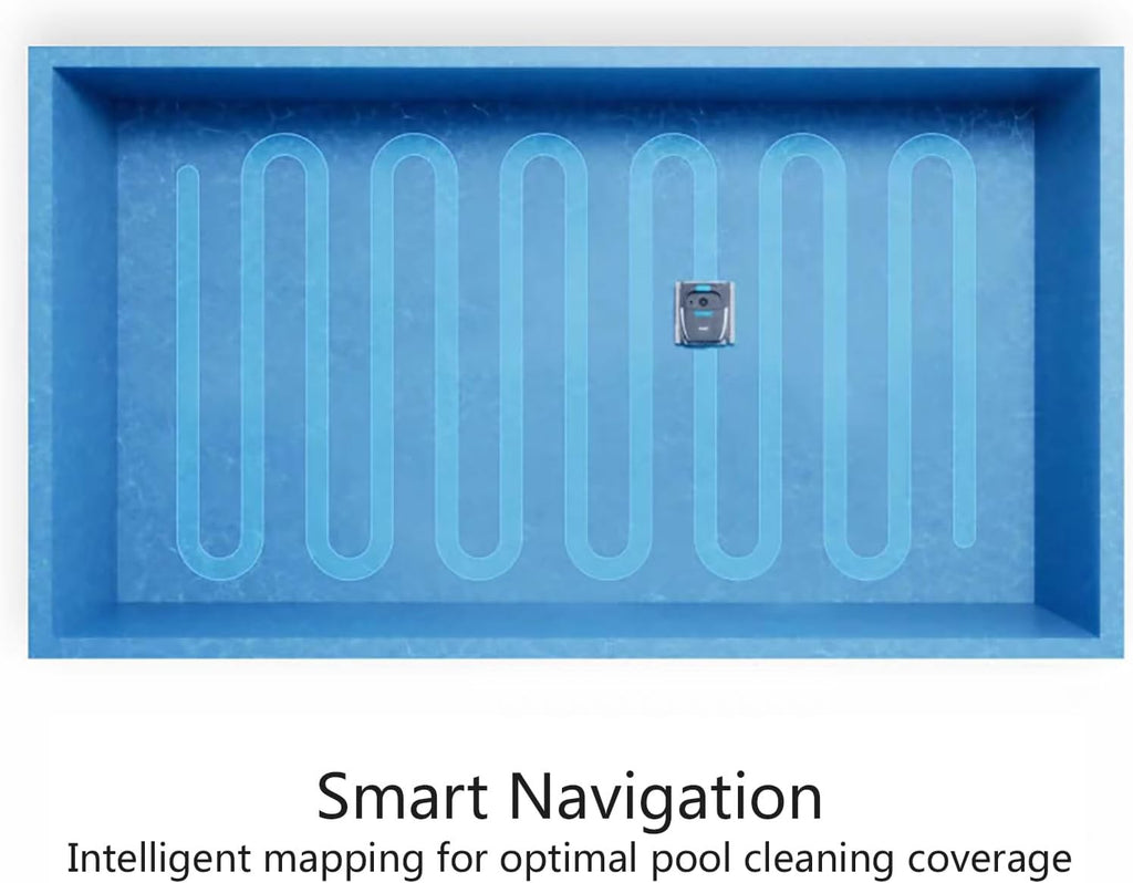 Pool Vacuum Robot with Wall Climbing, Lightweight Cordless Robotic Pool Cleaner, Pool Robot Vacuum for Inground Pools, Smart Auto Clean