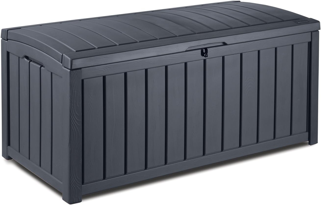 Tepro Keter Glennwood 17193522 Cushion Box 390 L Wood Look Plastic Anthracite