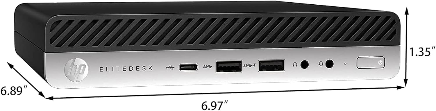 HP EliteDesk 800 G5 High-Performance Mini PC Desktop Computer, 9th Gen Core i5-9500T, 32GB DDR4 RAM, 1TB SSD, Keyboard & Mouse, 4K Support, WiFi, Bluetooth, Windows 11 Pro (Renewed)