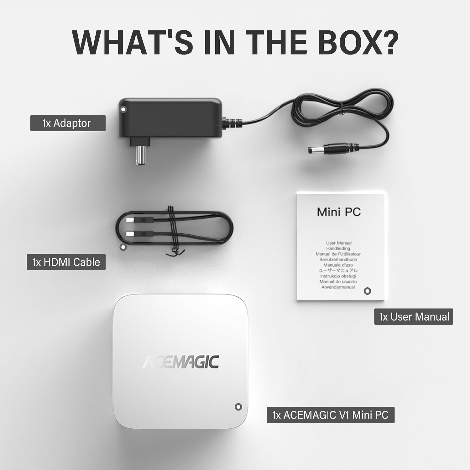 ACEMAGIC V1 Mini PC,16GB DDR4 RAM 256GB SSD Mini Computers, Twin Lake N150(Beat N97/N95) Small Desktop PC, 4K Dual Display/HDMI/WiFi/BT/LAN for Home/Office