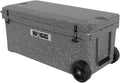 Ice Cooler with Wheels and Handle, Wheeled Cooler, Insulated Ice Chest with Wheels and Handle for Fishing and Camping with Dry Storage, Bottle Openers, and Cupholders