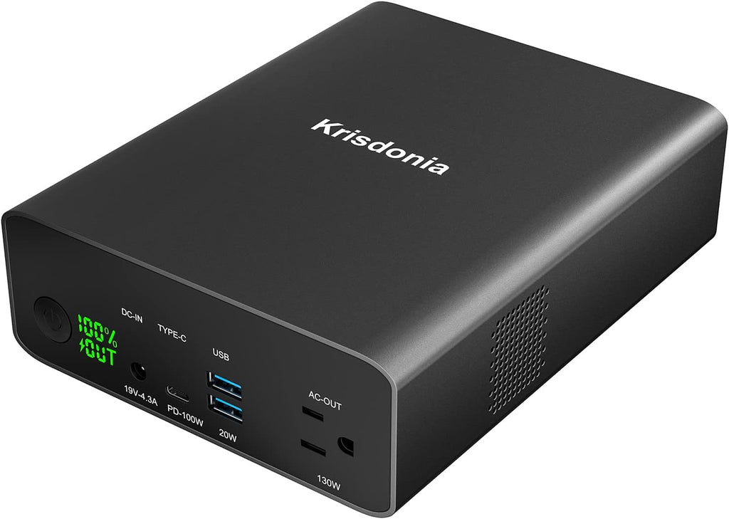 Power Bank with AC Outlet, Portable Laptop Charger Battery Bank USB C 100W Fast Charging, 80000mAh/296Wh Power Station External Battery Pack 130W/110V for Outdoor Camping Home Office