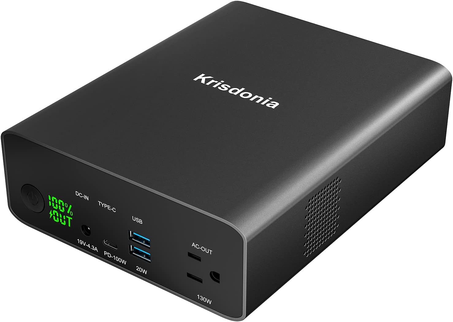 Power Bank with AC Outlet, Portable Laptop Charger Battery Bank USB C 100W Fast Charging, 80000mAh/296Wh Power Station External Battery Pack 130W/110V for Outdoor Camping Home Office