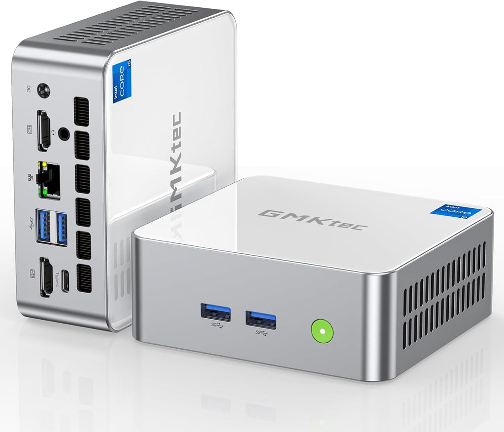GMKtec Mini PC Intel i5-12450H Processor (Turbo 4.4 GHz) 16GB(8 * 2) DDR4 512GB M.2 NVMe SSD i226v NIC USB 3.2, Type-C/WiFi 6, BT5.2, RJ45 2.5G/ 4K Triple Display Desktop Mini Computers