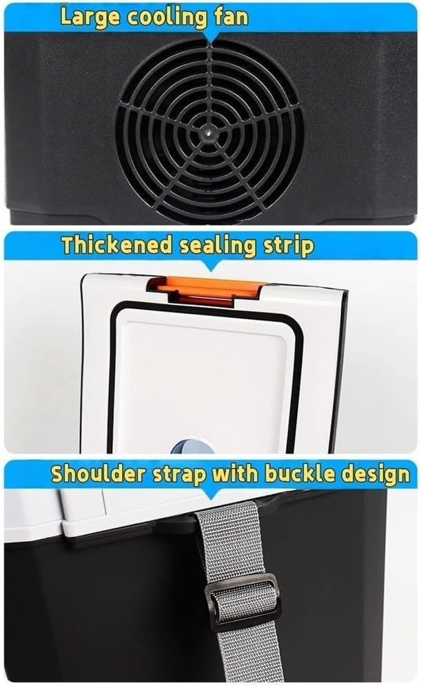 12v Portable Fridge, Car Fridge, 11QT(10L) Electric Cooler, Portable Freezer 110-240V for Truck Van RV Camper SUV Travel Camping Road Trips Tailgating, -8℉~50℉