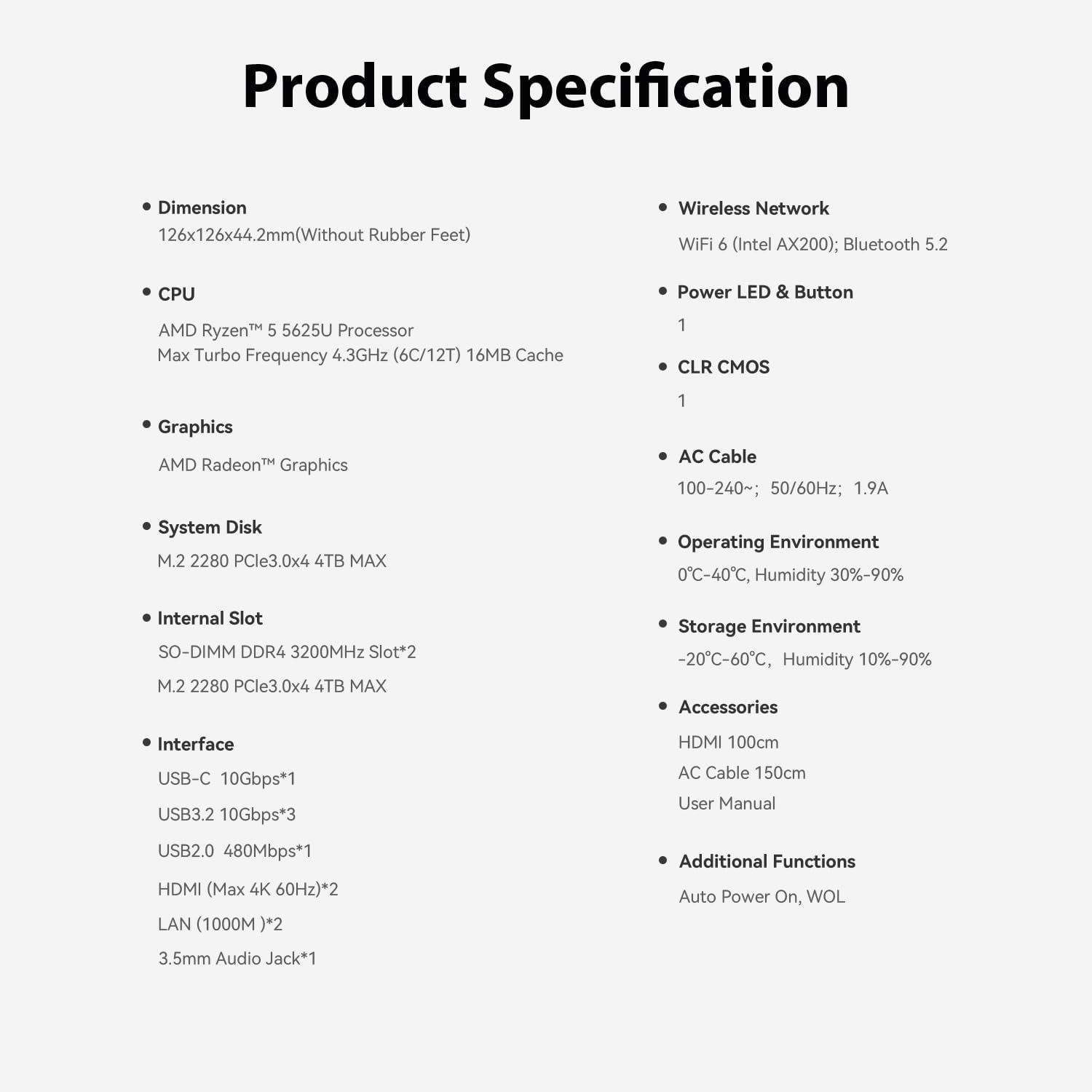 Beelink Mini PC EQR5 5625U AMD Ryzen 5 Processor(6C/12T, up to 4.3GHz), Micro Computer 16GB DDR4 500GB SSD Built-in PSU, Mini Computers Dual HDMI/4K 60Hz/WiFi6/BT5.2 Home/Office/HTPC