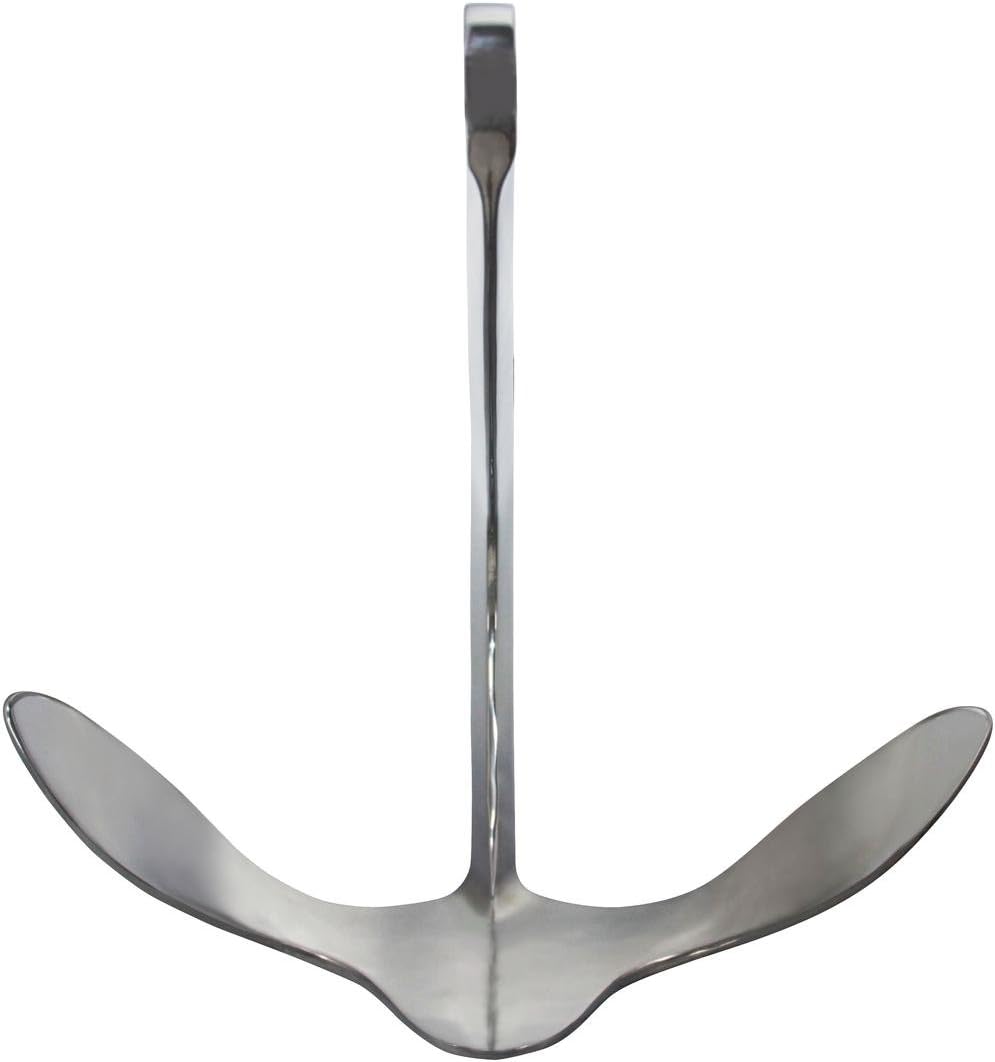 Stainless Steel Claw Bruce Boat Anchor – 316 Stainless, High Polished, Easy Set & Recover, Holds in Sand, Mud, Rock, Coral – Multiple Sizes