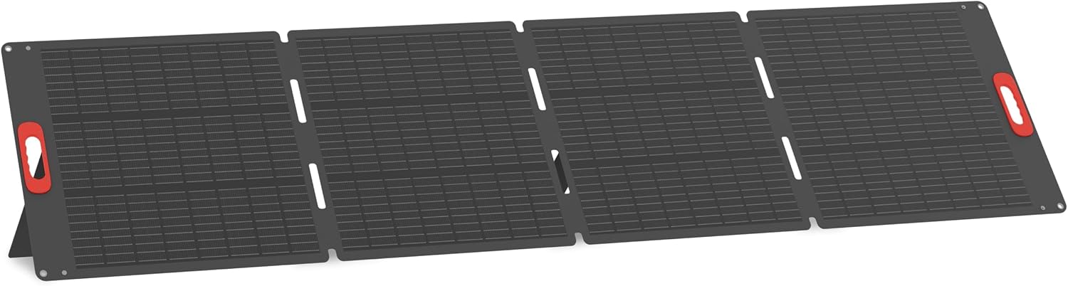 ExpertPower PowerWray FS300 300W Portable Foldable Solar Panel, Monocrystalline ETFE, IP67, MC4 (9 ft) Leads, Kickstand & Handle, 23.4% High Efficiency for Power Stations, RV, Camping, 12/24V Off-Grid