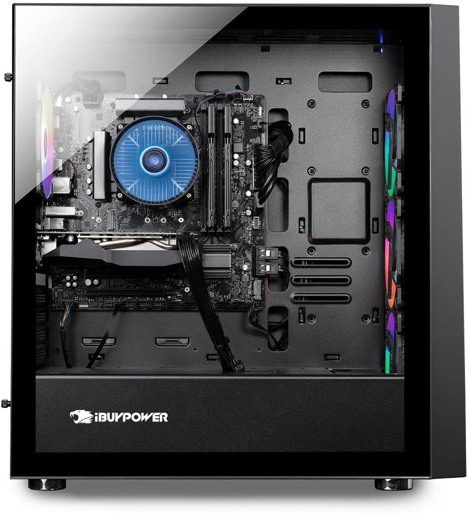 iBUYPOWER Pro Gaming PC Computer Desktop SlateMono 230A (Ryzen 5 5600X 3.7 GHz, AMD Radeon RX 6600 XT 8GB, 16GB DDR4, 480 GB SSD + 1 TB HDD, WiFi Ready, VR Ready, Windows 11 Home)