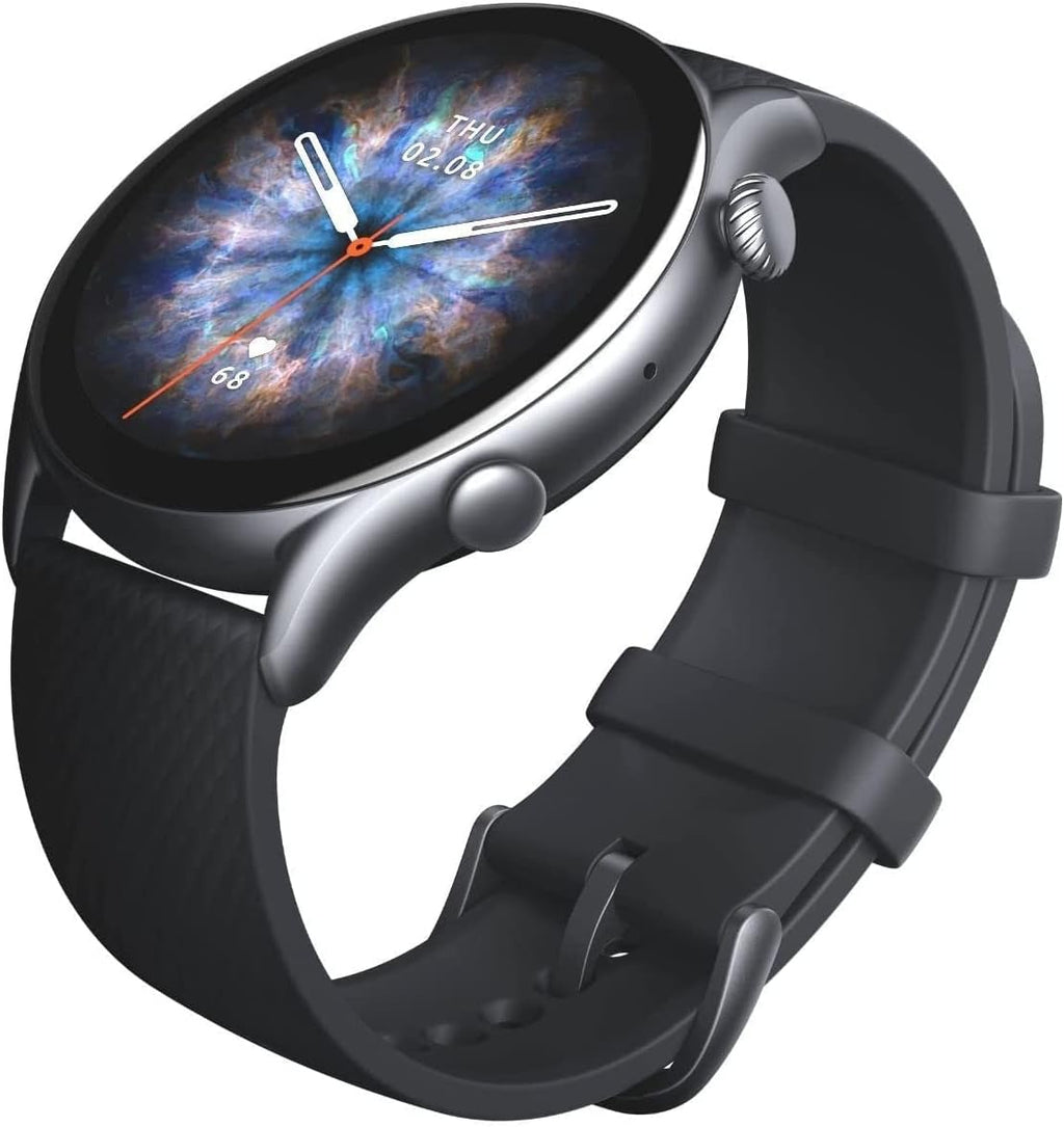 Amazfit GTR 3 Pro Smart Watch for Android iPhone with Bluetooth Call Alexa GPS WiFi, Men's Fitness Tracker 150 Sports Modes, 1.45'AMOLED Display, Blood Oxygen Heart Rate Tracking, Waterproof, Black