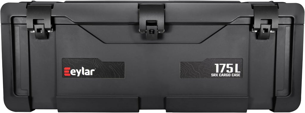 SRX-175 Overlanding Cargo Case – 175L Waterproof Storage Box for Camping, Off-Road & Truck Bed Gear – Heavy-Duty Lockable Storage with Gas Strut Lid, Stackable Design & Interior Organizer Tray (Black)