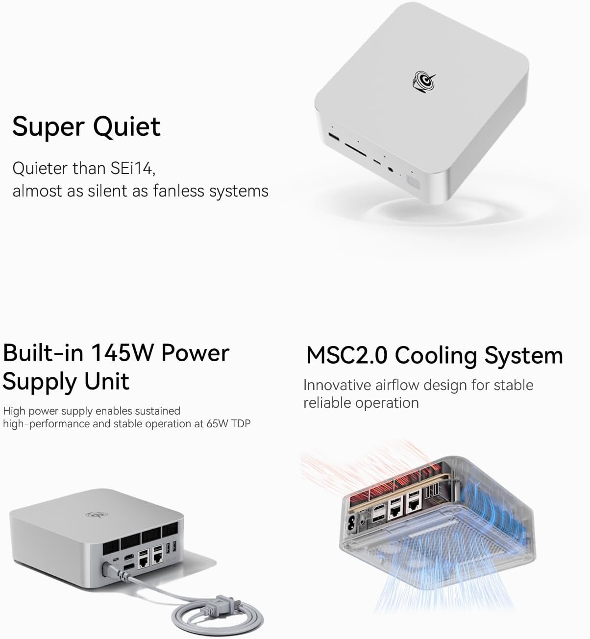 Beelink GTI13 Mini pc, Core i9-13900HK (14C/20T, UP to 5.4GHz) 64GB RAM 2TB NVMe M.2 SSD Mini Desktop Computer, WIFI6+ BT5.2 + 2.5G LAN, Triple Display Output, HDMI/DP/USB-C, W-11 Gaming Mini PC